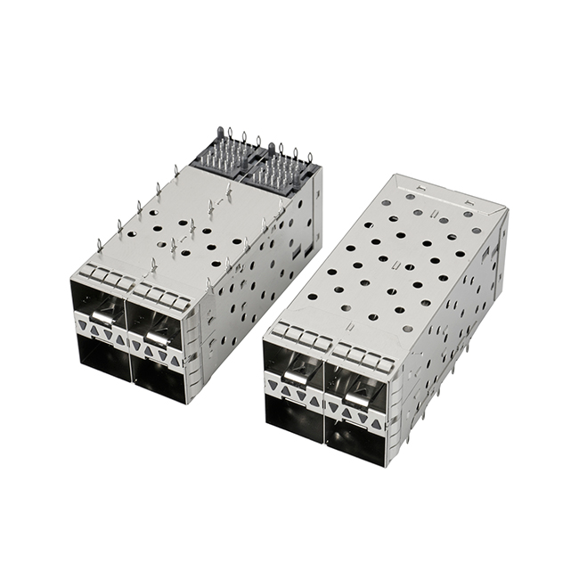 XW-4008-22-34-D SFP+ CAGE 2X2 PORT WITH LIGHT PIPE